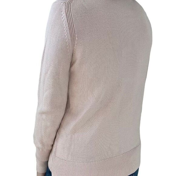 Everlane Womens Soft Cotton Crew Light Pink Knit Lightweight Sweater Sz M - Picture 6 of 9